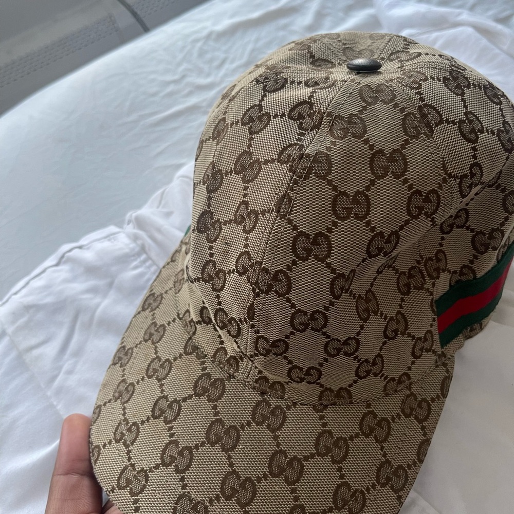 Gucci Beige Monogram Cap